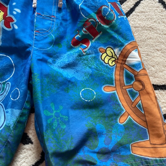 2011 Viacom Nickelodeon SpongeBob Squarepants Boys Swim Trunks Pirate Theme - Picture 3 of 10
